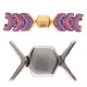 Cymbal ™ DQ metal Magnetic clasp Vorino II for Chevron Duo - Antique silver